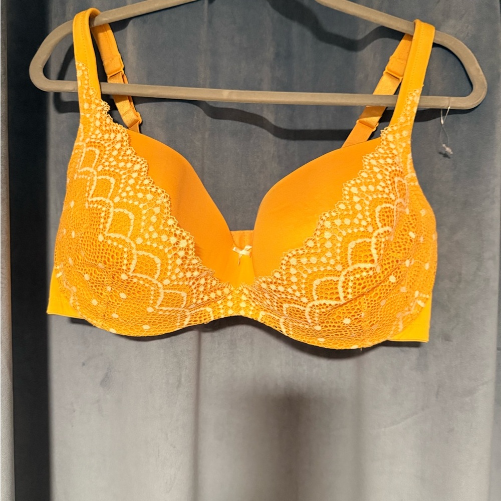 Cacique Vibrant Yellow Lace Bra
